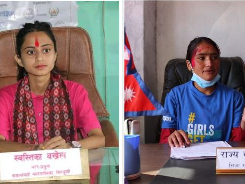 एक दिनका लागि मेयर, उपमेयर बन्न लागेका किशाेरीहरू भन्छन्, 'पालिकाकाे फाइलमा हाम्रा अधिकार खाेज्छाैँ'